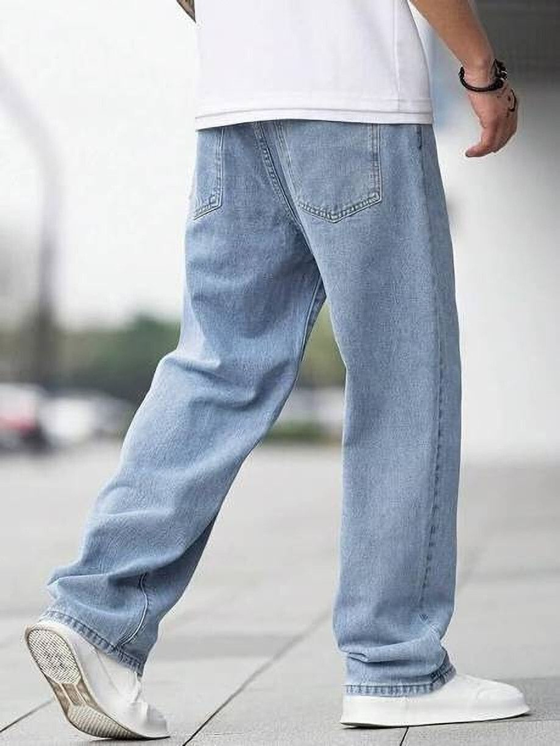 Metronex Solid Denim Loose Fit Jeans