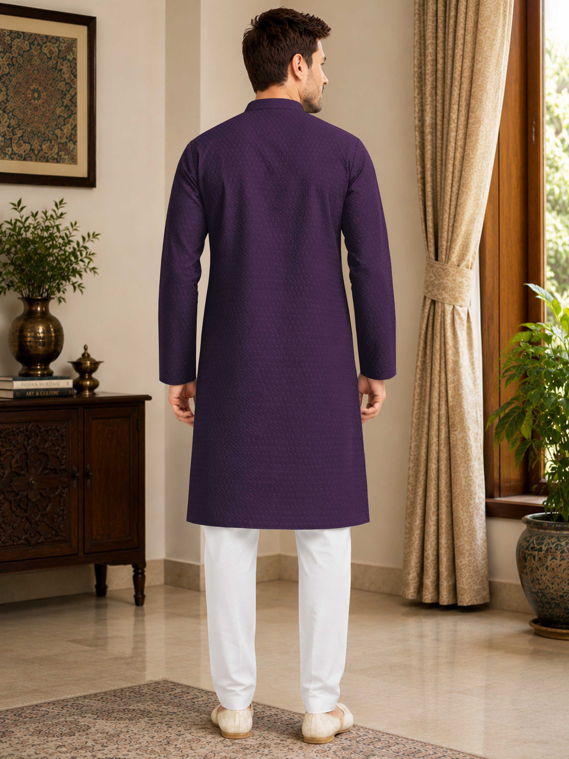 Verve  Art Silk Solid Straight Kurta 