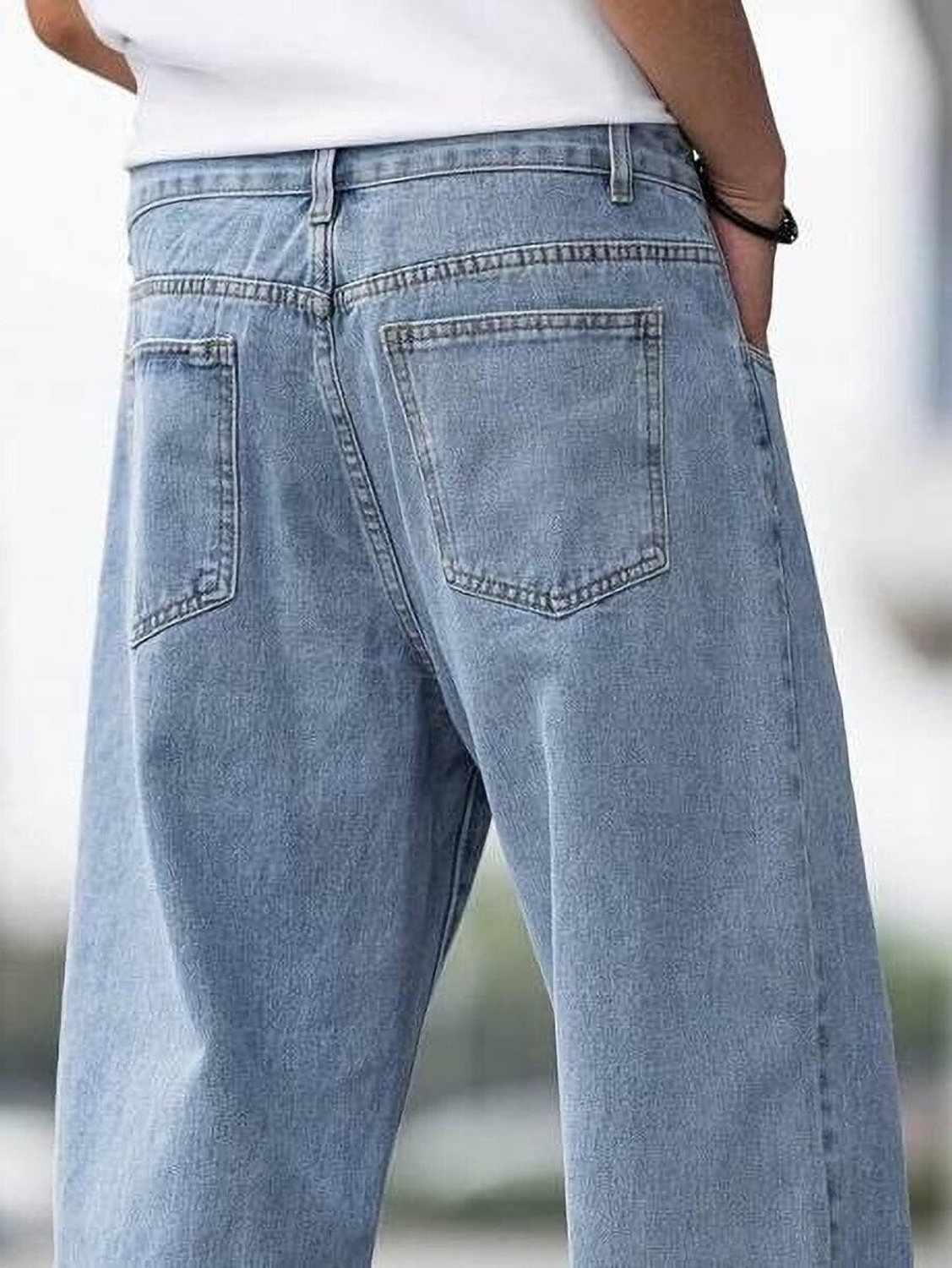 Metronex Solid Denim Loose Fit Jeans