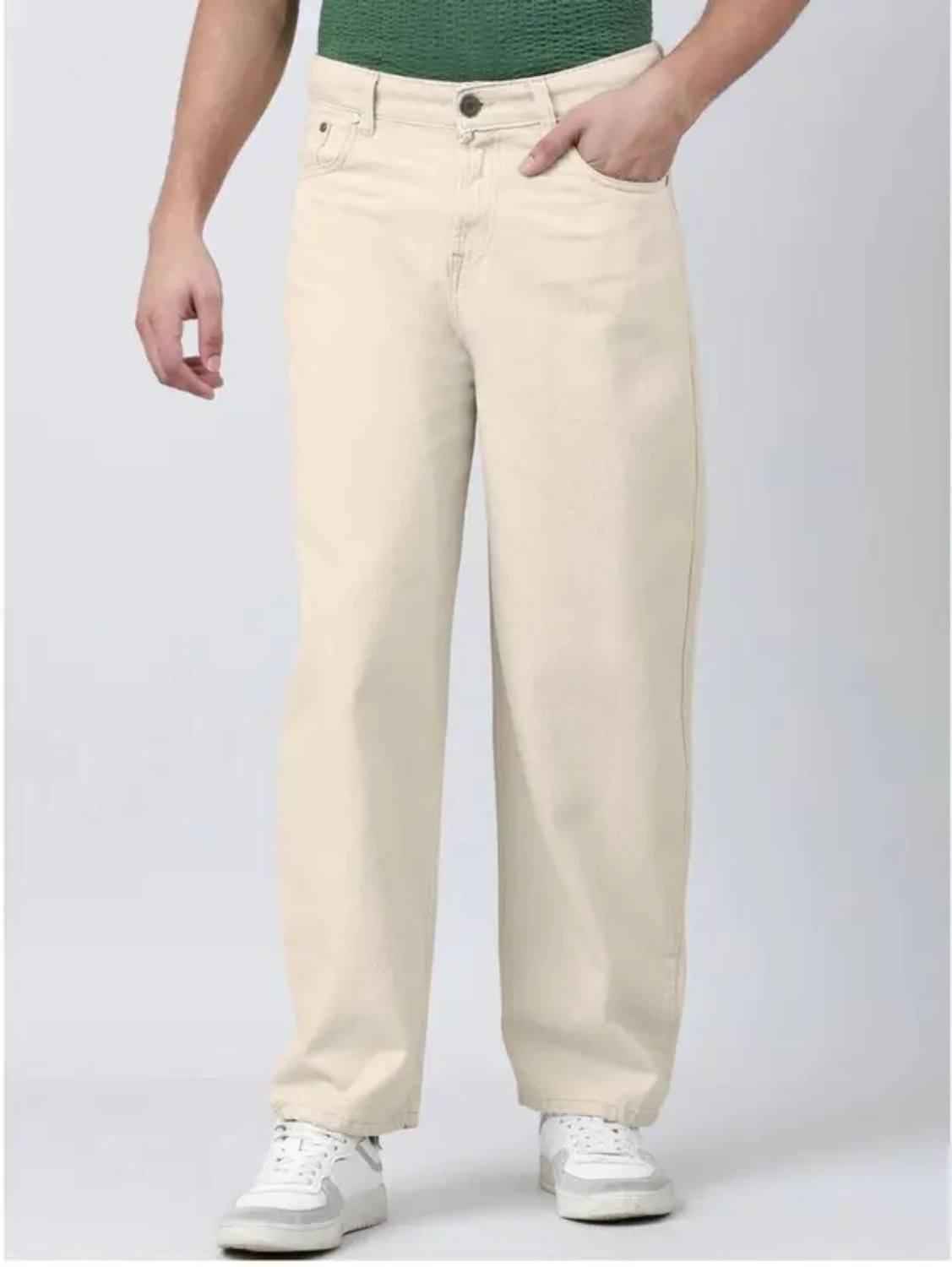 Metronex Solid Denim Loose Fit Jeans