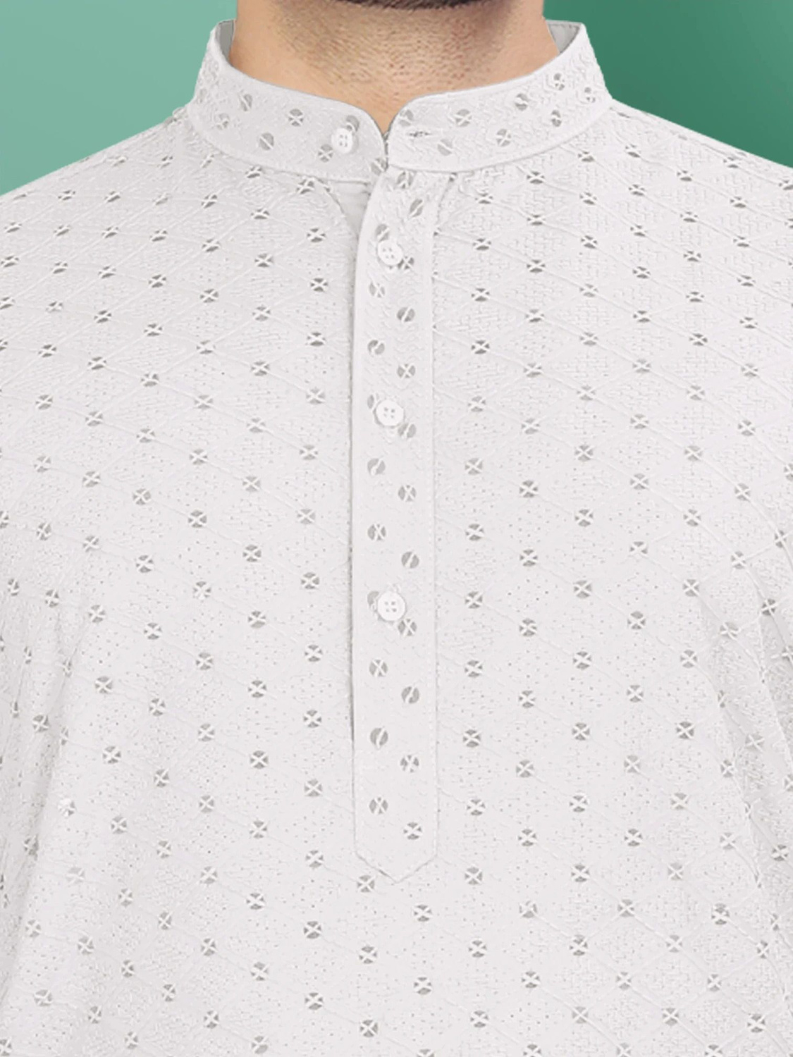 Verve Cross Type Small Dots Kurta Set