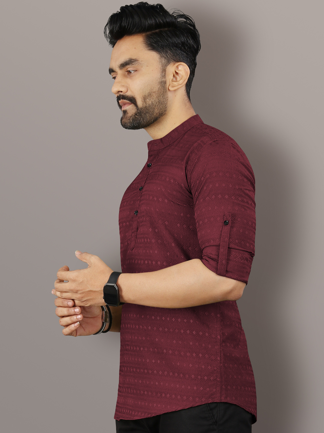 Verve Roll-up style long sleeves  Kurta 
