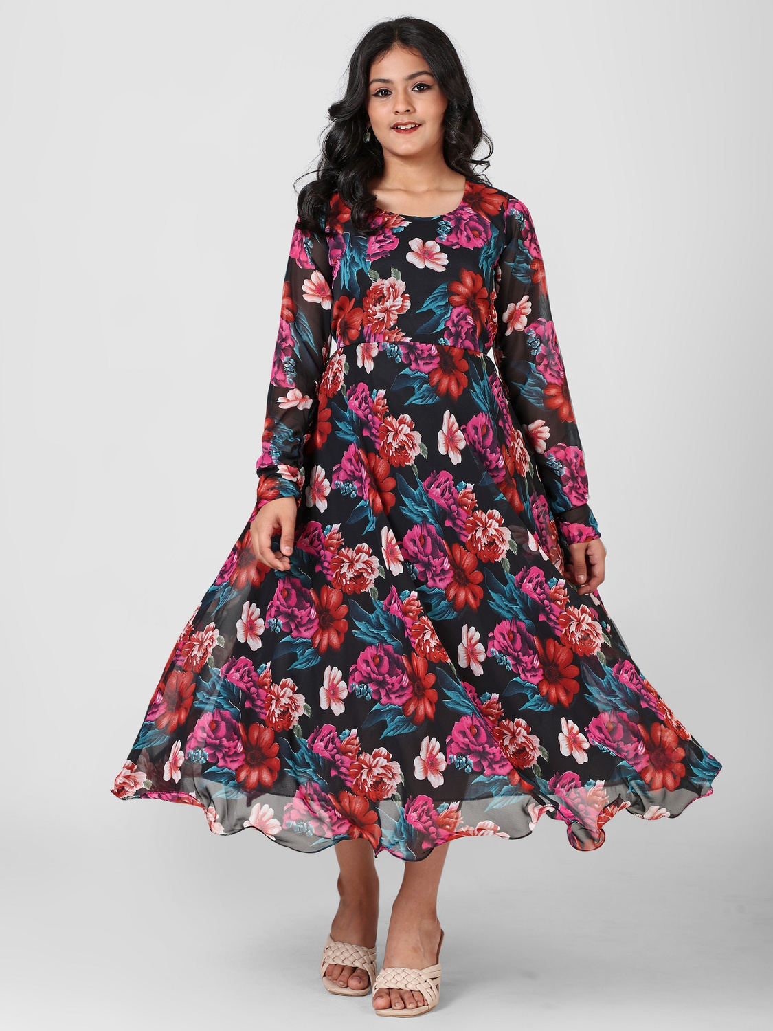 Aamira large-scale floral motif Print Maxi