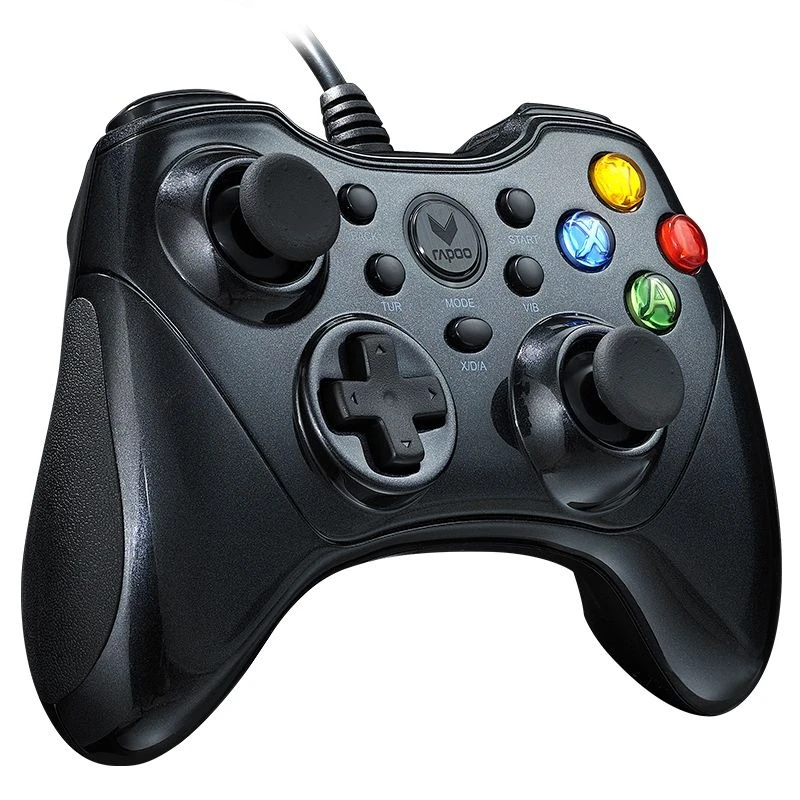 Rapoo V600 Ergonomic Vibration Shock Controller Gamepad (Black)