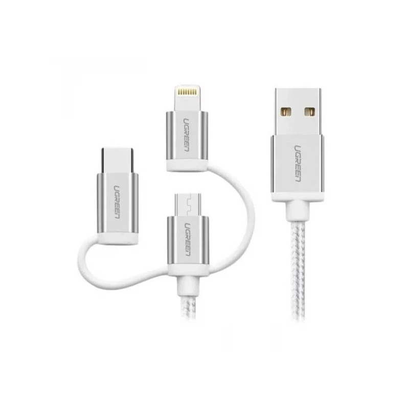 UGREEN 3-IN-1 USB 2.0-A Multifunction Cable With Braid 1.5M 50203