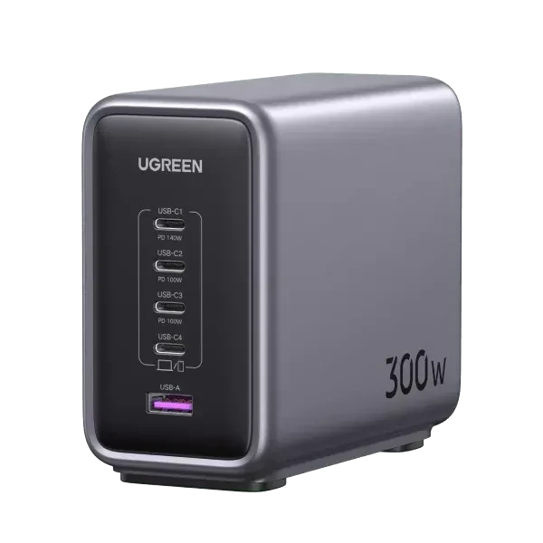 Ugreen Nexode 300W USB C GaN Charger-5 Ports Desktop Charger (90872)