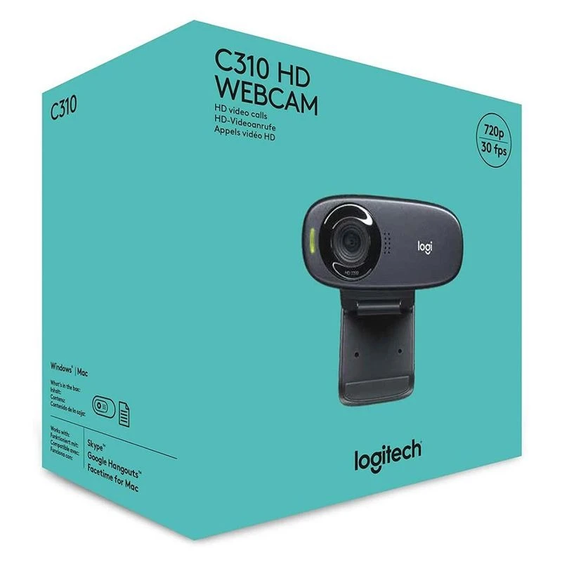 Logitech C310 HD WebCam - 720p Video with Noise Reducing Mic, Lighting Correction