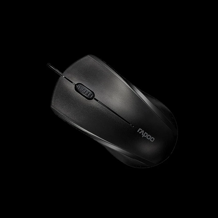 Rapoo N1200 - Silent Wired Optical Mouse (Black)
