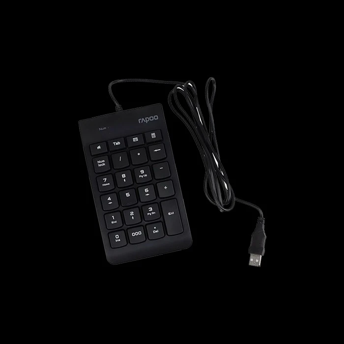 Rapoo K10 Numeric Keyboard - 23-Keys Compact Wired Numeric Keypad USB Number Pad for PC Laptop