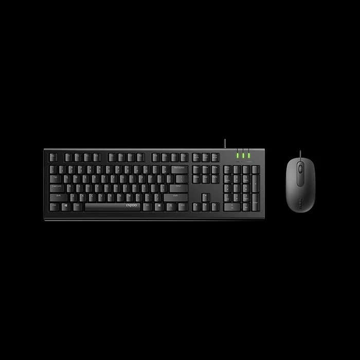RAPOO X120 Pro US-Black Wired Keyboard / Mouse Combo