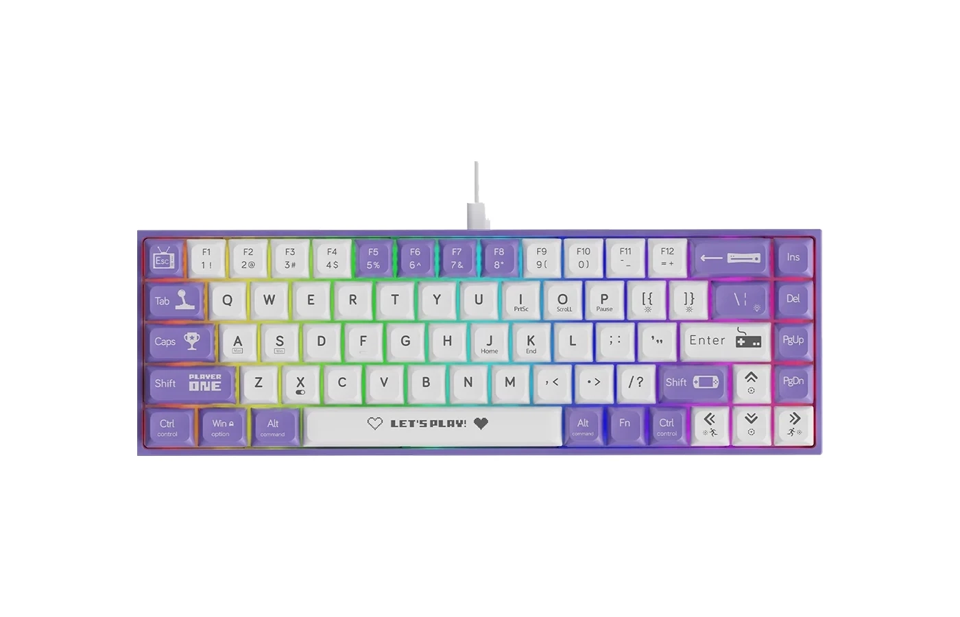 AJAZZ AK680 RGB Mechanical Keyboard 68-Key Compact