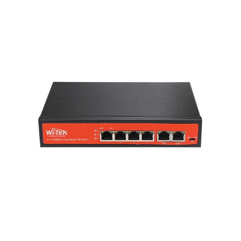 WI-TEK 4FE+2FE uplink 250m LR switch WI-PS205V2