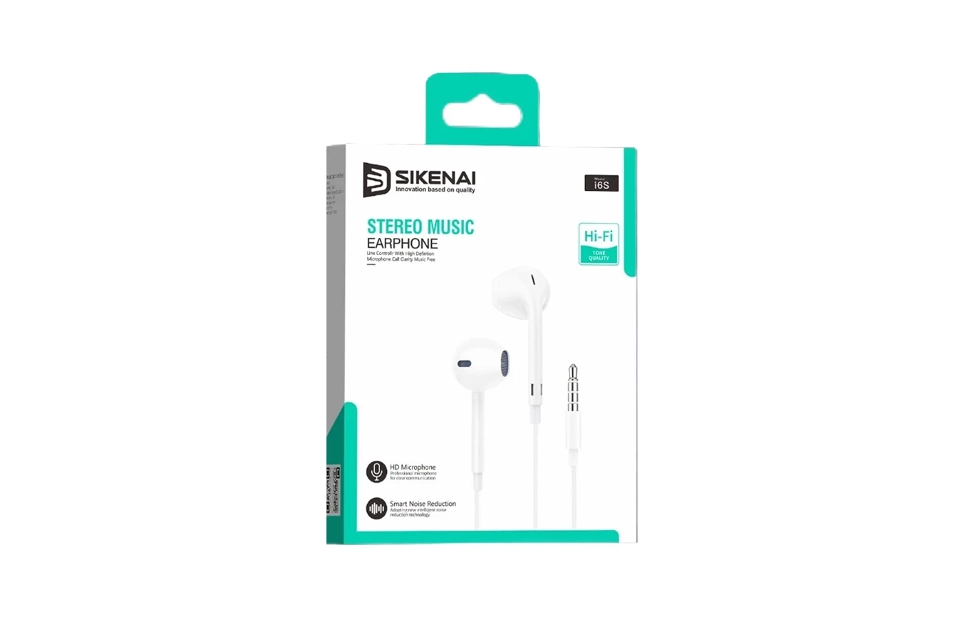 SIKENAI I6S Noise Reduction Wired Earphones 3.5mm