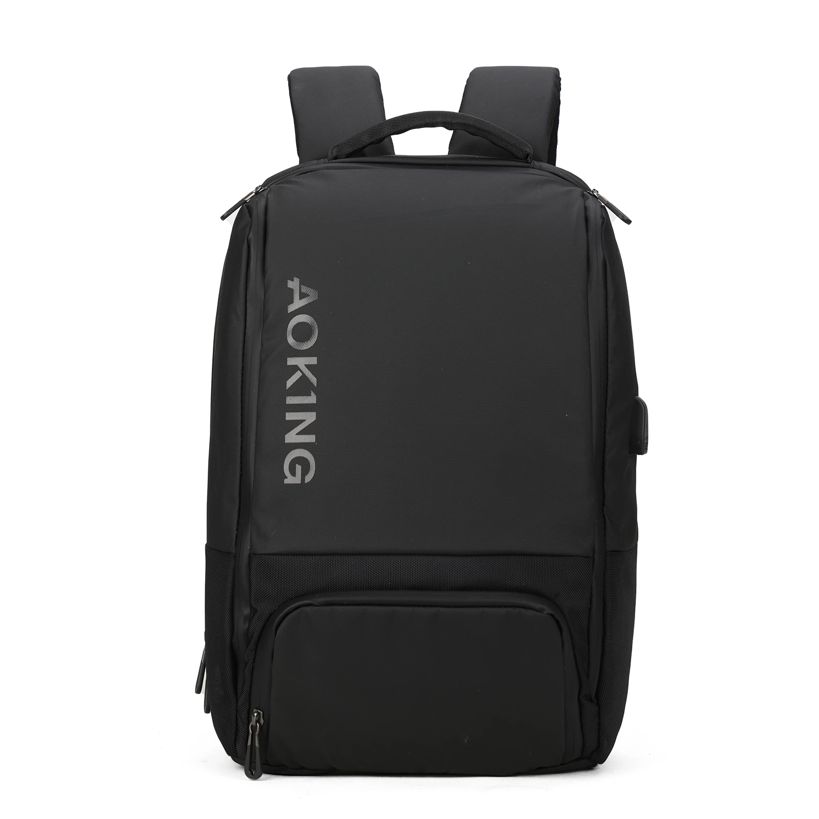 Aoking Unisex Laptop Backpack with USB Port - Black