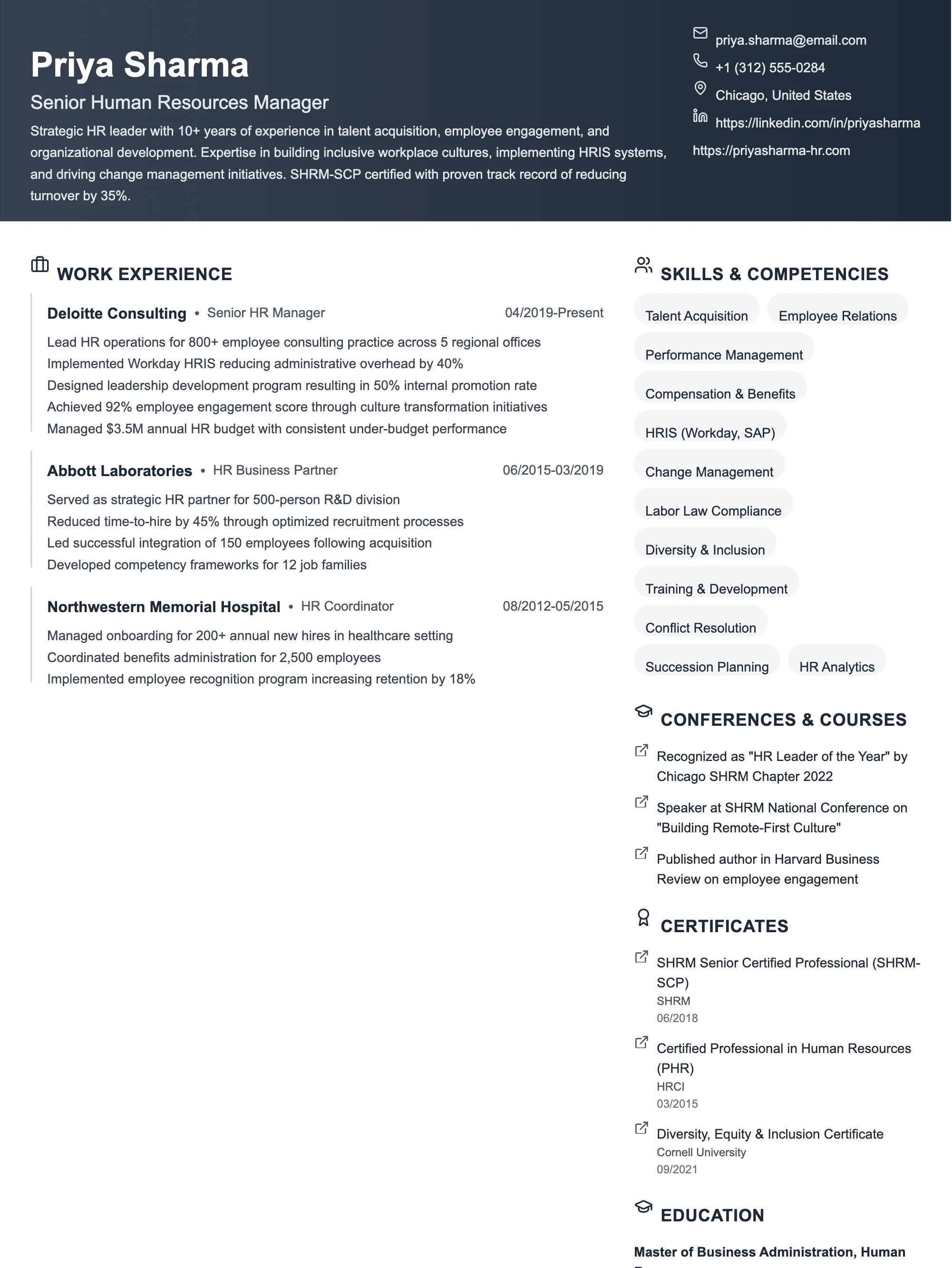 Catalyst - Two-Column Professional Resume Template | With Photo | CV ...