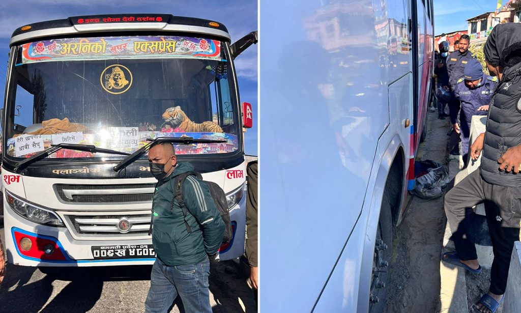 काभ्रेमा बसको ठक्करबाट एकजनाको मृत्यु