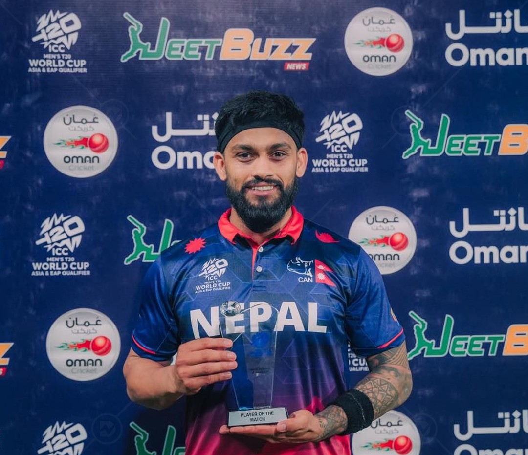 कुशल भुर्तेल बने प्लेयर अफ द म्याच