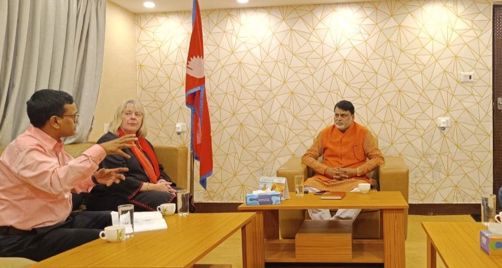 मधेश प्रदेशका मुख्यमन्त्री जितेन्द्र सोनल र बेलायती राजदूतावासको टोलीबीच भेट