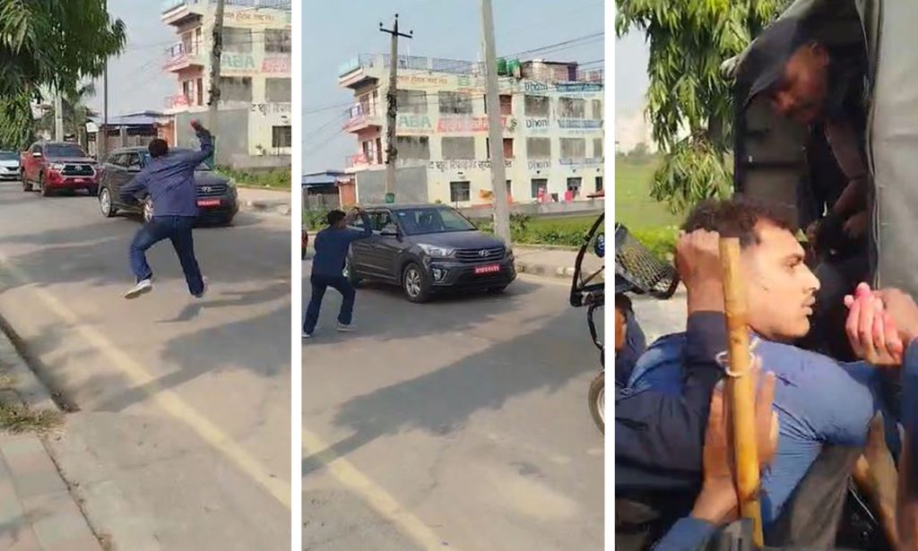 महेश बस्नेत सवार गाडीमा मसी छ्याप्ने कांग्रेस निकट विद्यार्थी रहेको खुलासा