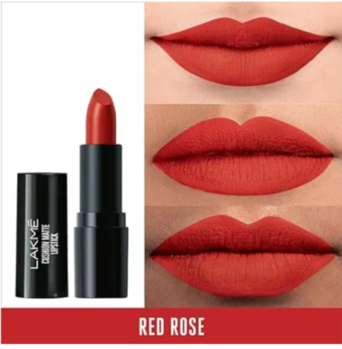 Lakme Cushion Matte Lipstick Red Rose - 4.5 g