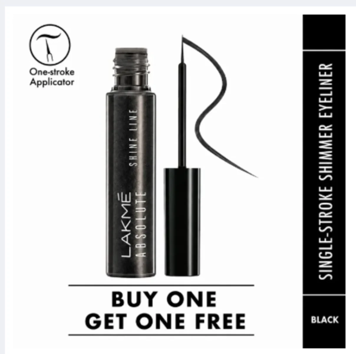 Lakme Absolute Shine Liquid Eye Liner - Black(4.5ml) BUY 1 GET 1 FREE