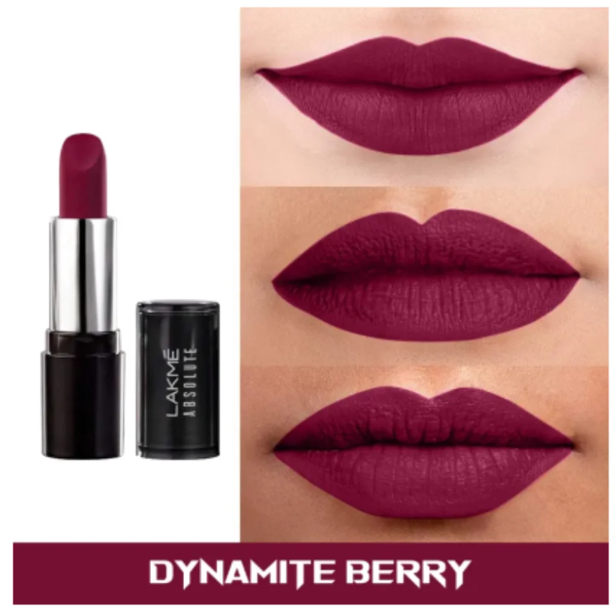 Lakme Absolute Matte Revolution Lip Color, 502 Burgundy Blast
