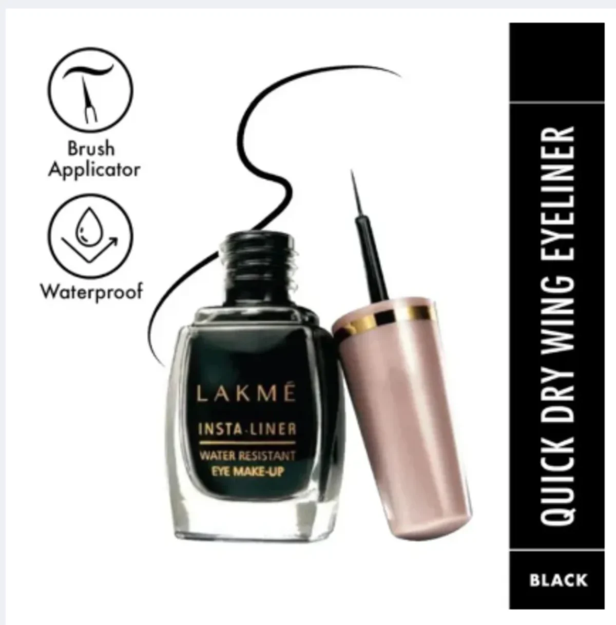 Lakme Instant Eye Liner Pen Black Color 9 Ml Long-Lasting Waterproof Smudge-Proof Makeup