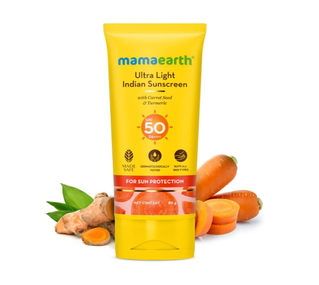 Mamaearth Ultra Light Natural Sunscreen Lotion SPF50 PA+++ 80ml