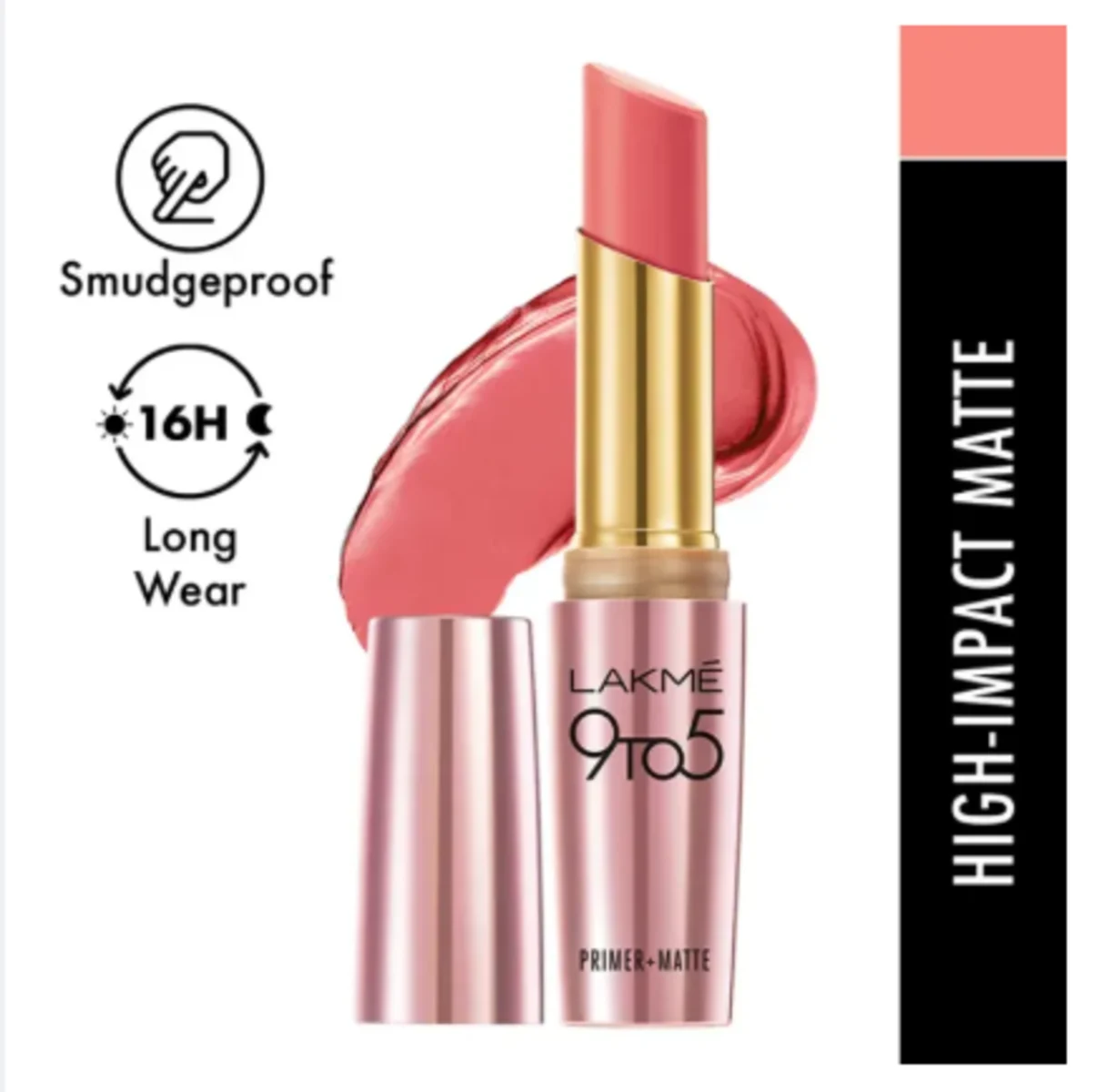 Lakme 9 To 5 Primer+Matte MP1 Pink Perfect Lipsticks - 3.6gm