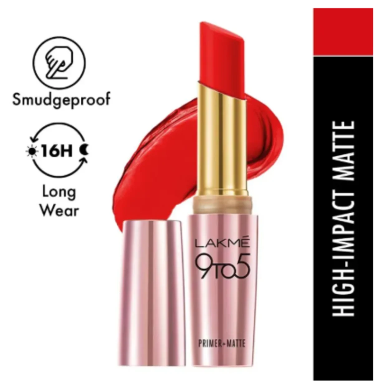 Lakme 9 To 5 Primer+Matte Red Twist Lipsticks MR12 - 3.6gm