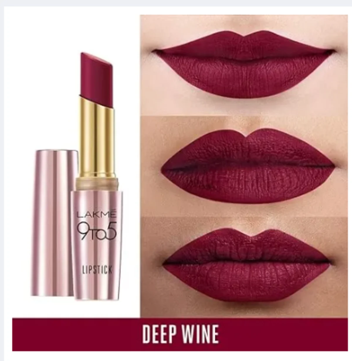 Lakme 9 To 5 Primer+Matte MP6 Deep Wine Lipsticks - 3.6gm