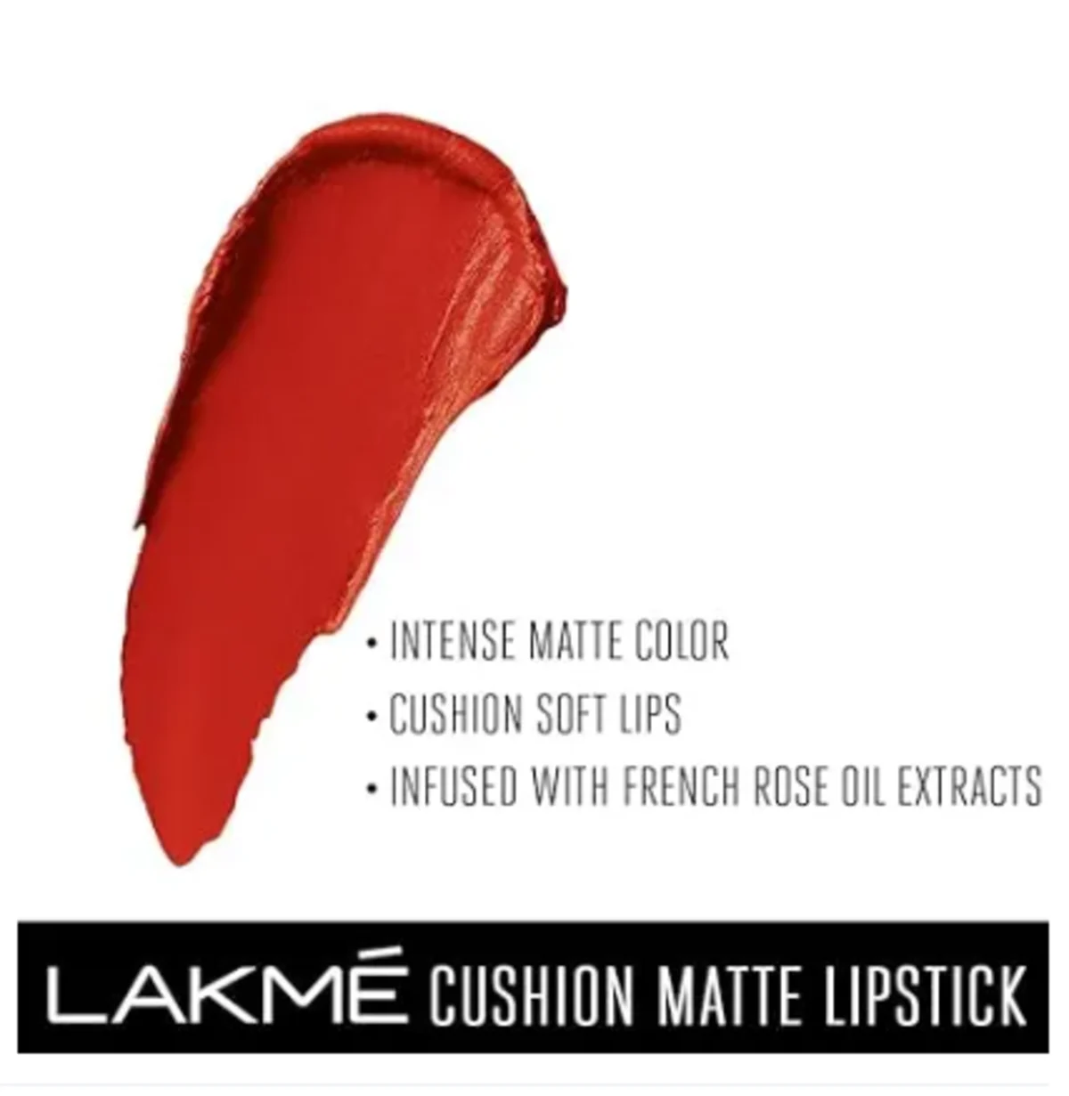Lakme Cushion Matte Lipstick Red Rose - 4.5 g