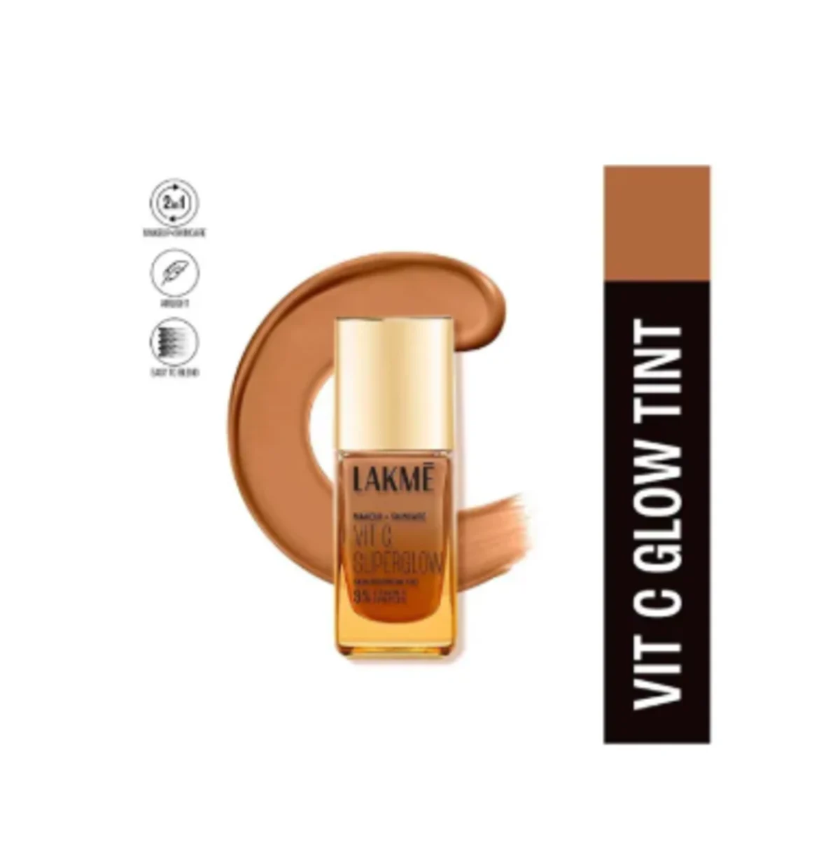 LAKMÉ Natural Makeup For All Skin Type+Skincare Vitc Superglow Skin Perfecting Liquid Medium Coverage Tint