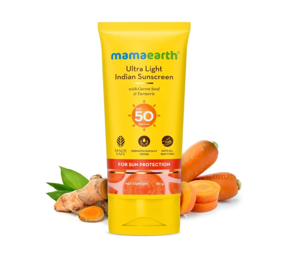 Mamaearth Ultra Light Natural Sunscreen Lotion SPF50 PA+++ 80ml