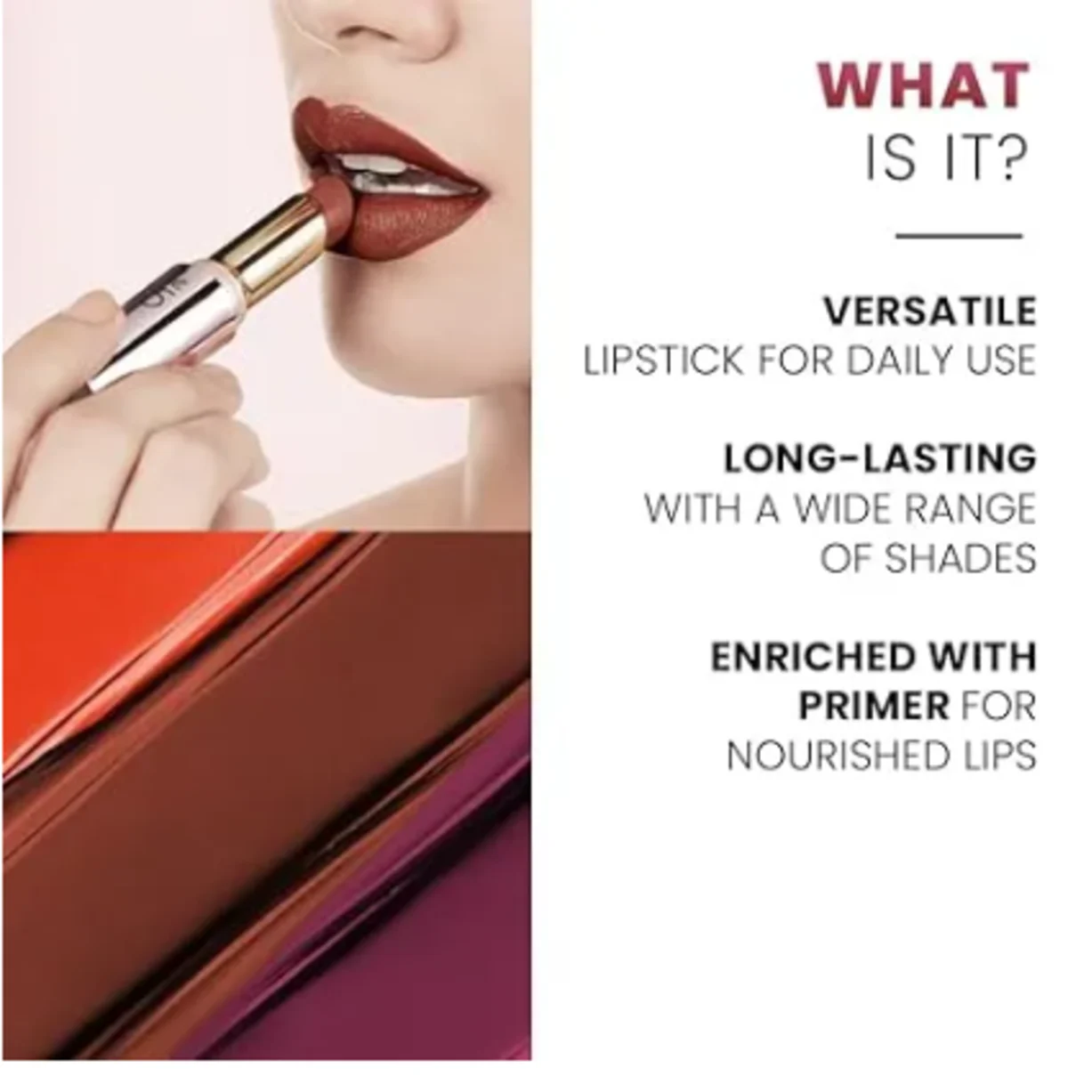Lakme 9 To 5 Primer+Matte MR5 Berry Base Lipsticks - 3.6gm BUY ONE GET ONE FREE