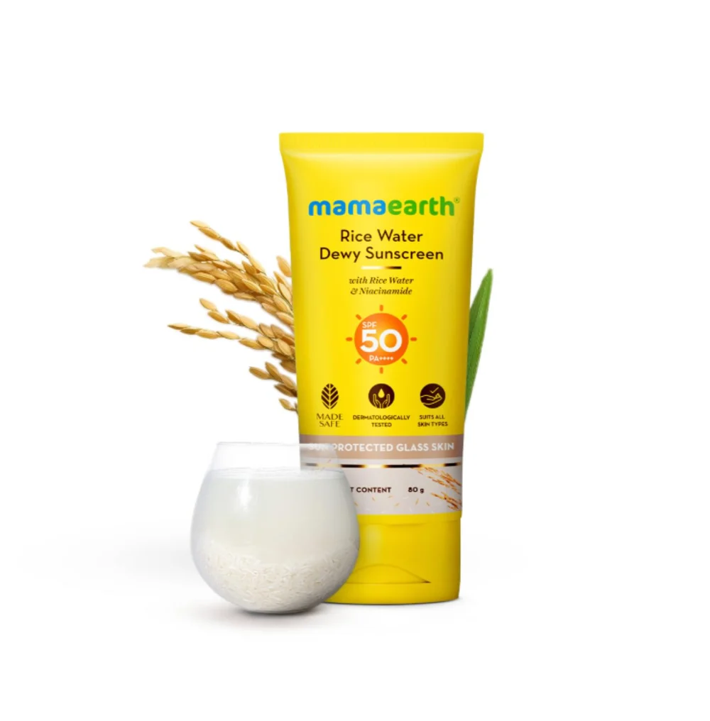 Mamaearth Rice Water Dewy Sunscreen 50g