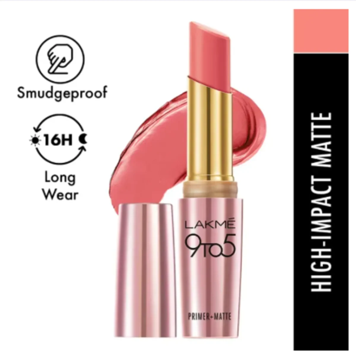 Lakme 9 To 5 Primer+Matte MP1 Pink Perfect Lipsticks - 3.6gm