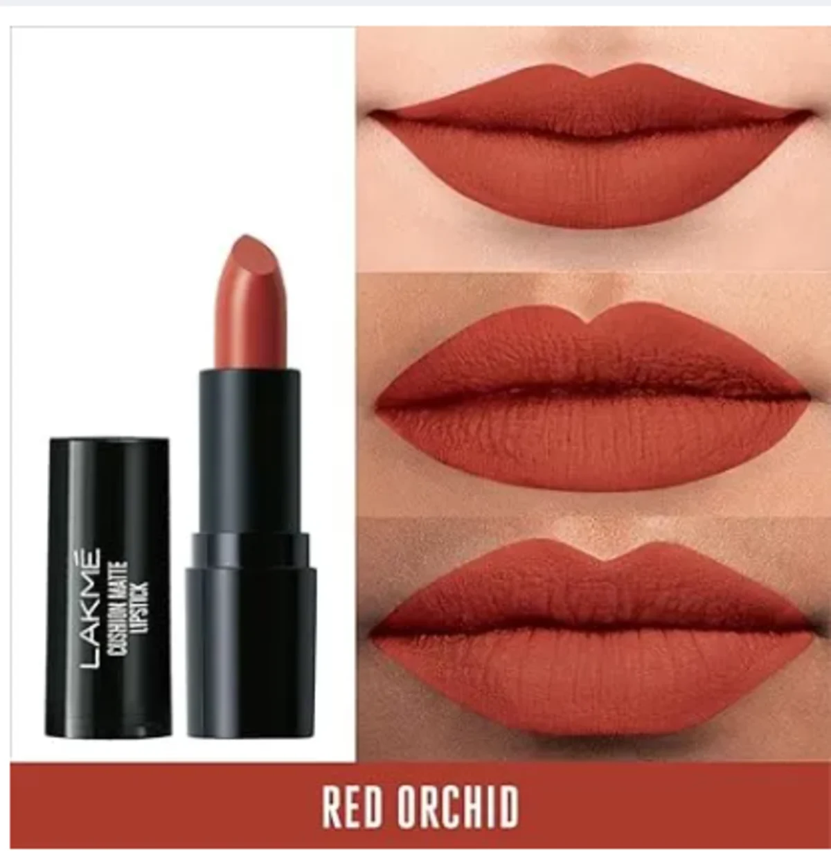 Lakme Cushion Matte Lipstick Red Orchid CR4 - 4.5 g