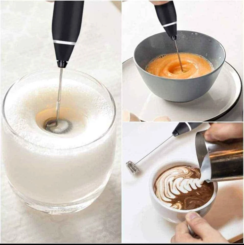 Milk Frother Handheld for Coffee, Electric Hand Foamer Blender for Drink Mixer.