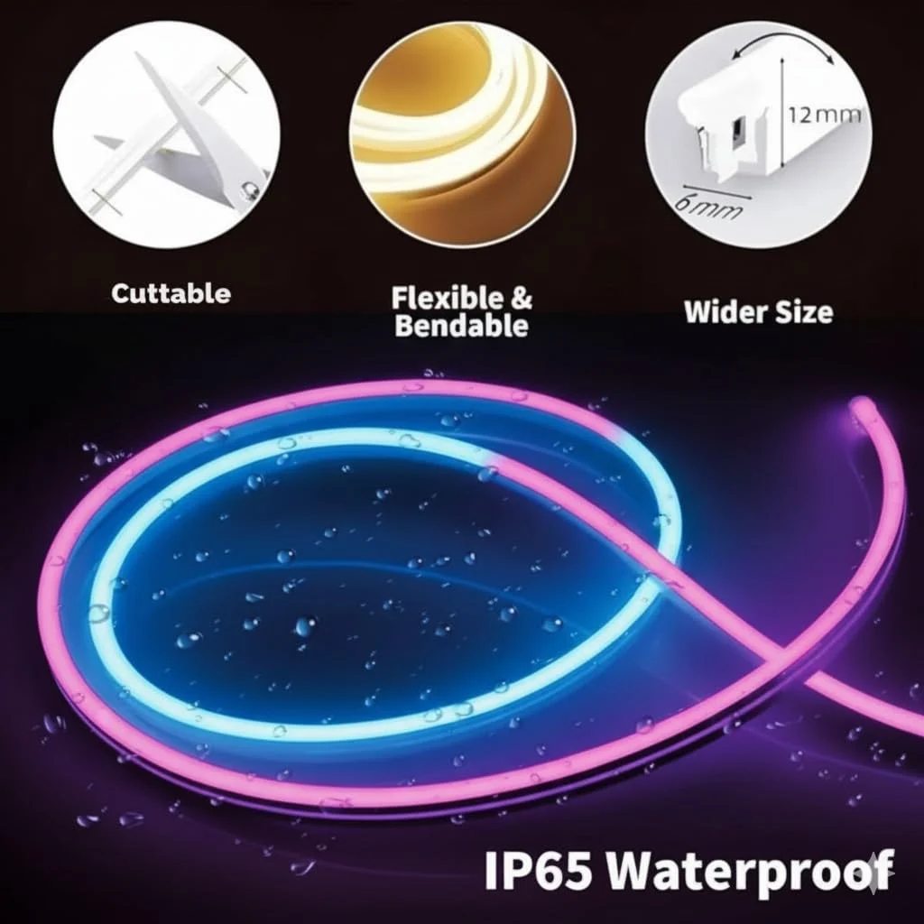 5 Meter RGB LED Neon Rope Light – Smart App & Remote Control | IP68 Waterproof