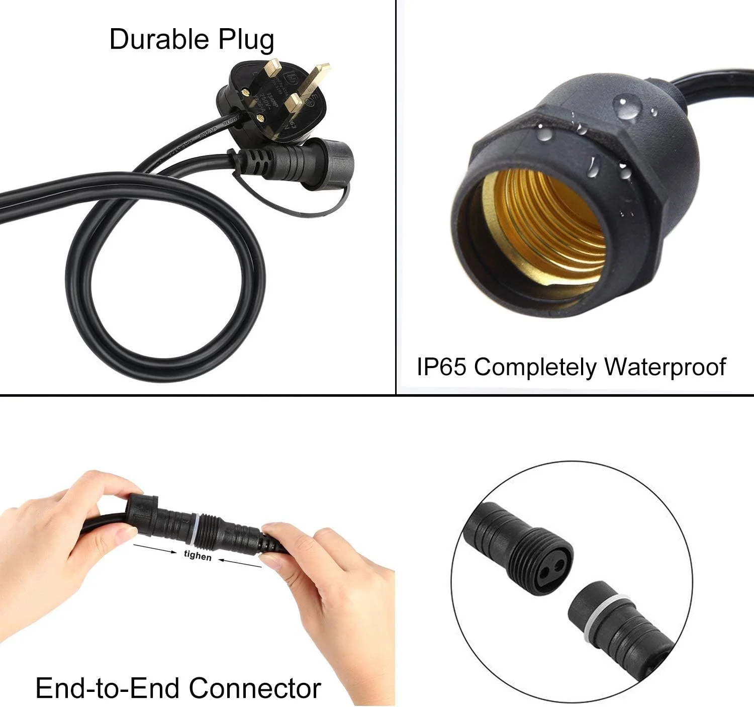 Portable 5 Meter String light with 10bulbs And Waterproof light.