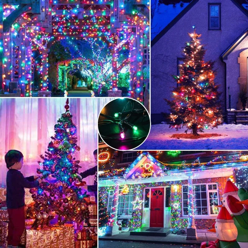 50M 240 LED Diwali Tihar Decorative Fairy String Light Warm White Festival Lights Durable Black Wire Indoor Outdoor Home Balcony Garden Party Decoration.