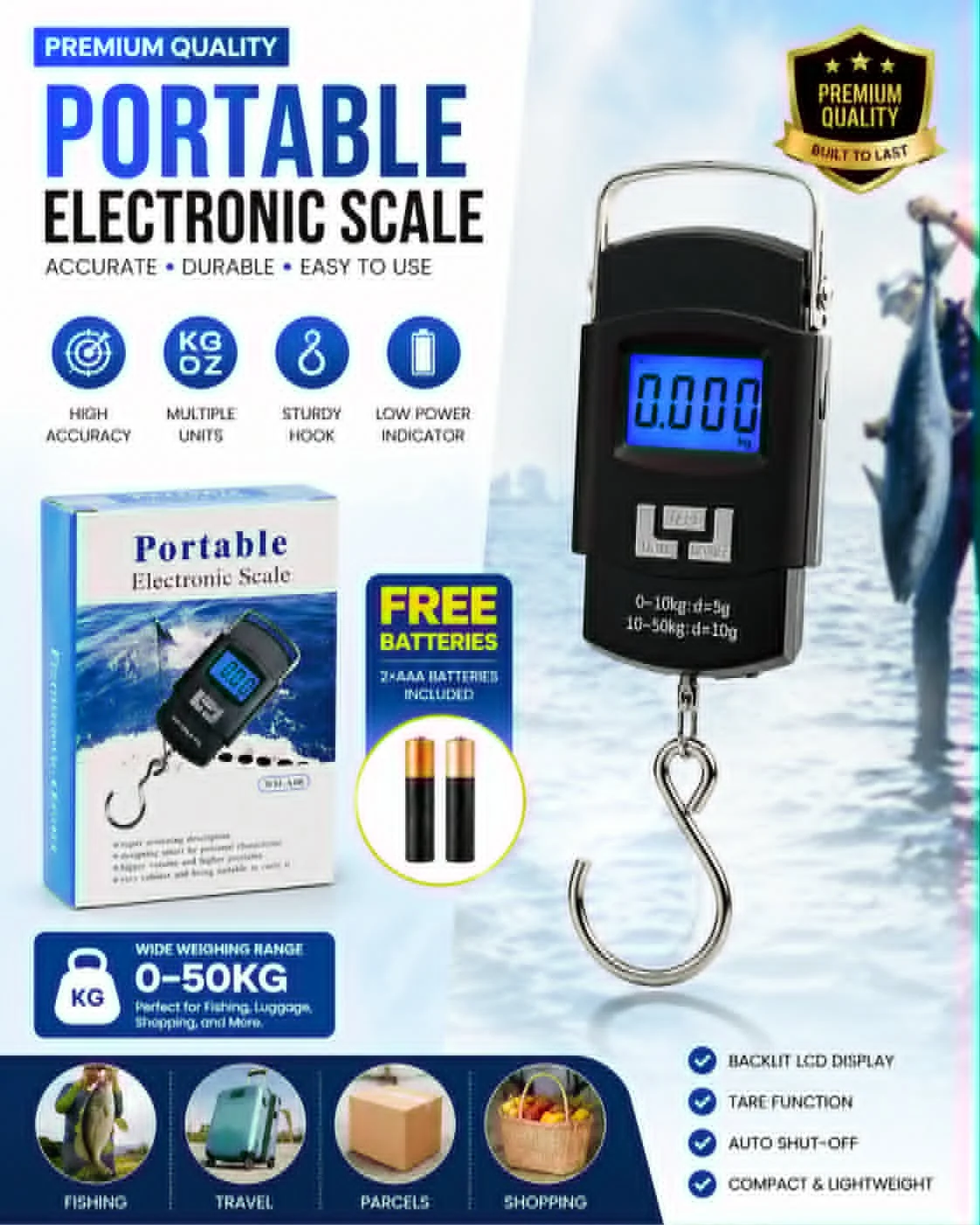 50 Kg Digital weight tool Weighing Scale (Black).