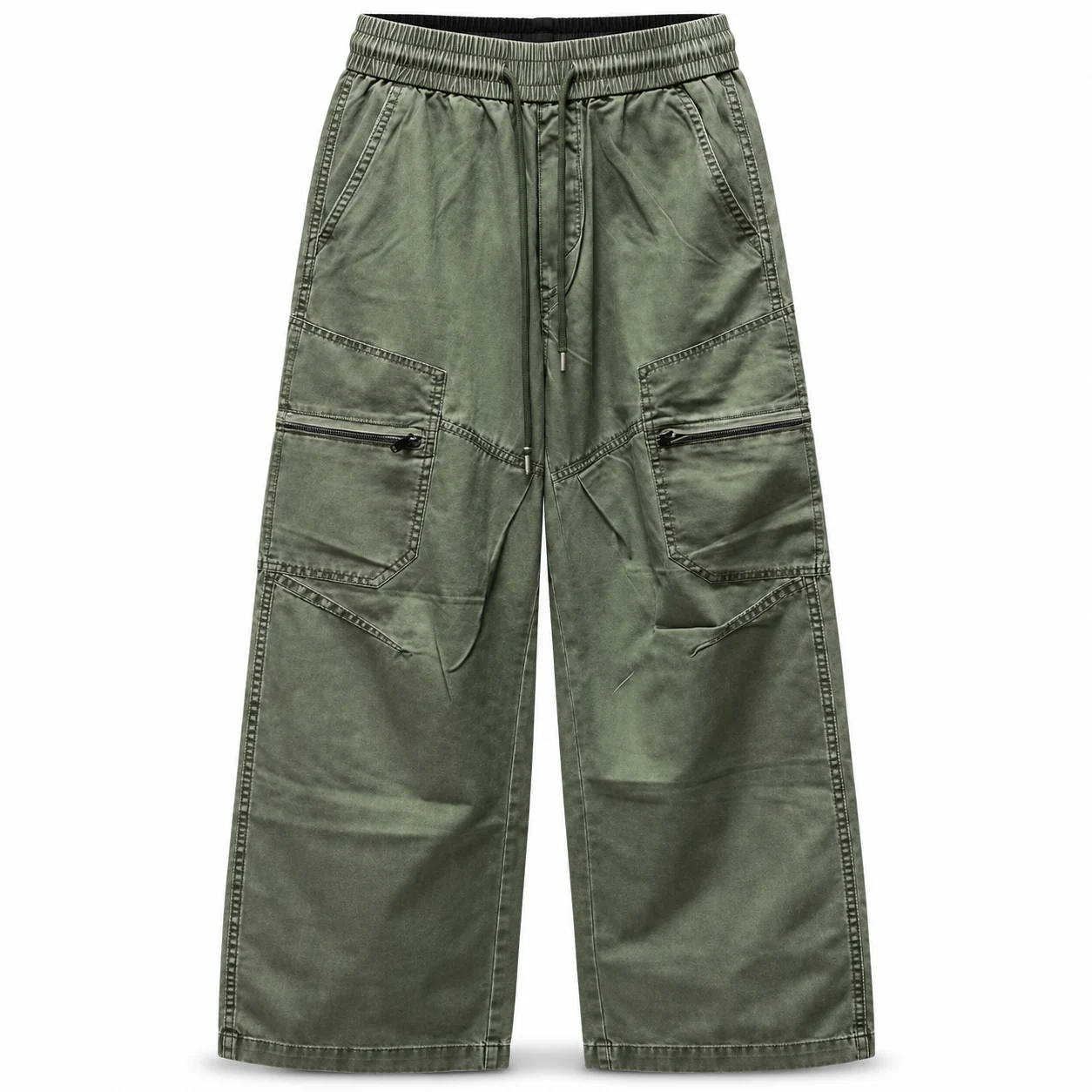Men’s Washed Baggy Cargo Trousers