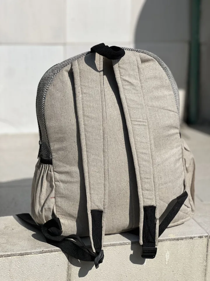 Hemp Multipurpose Comfortable Unisex Backpack For Casual Travelling and College