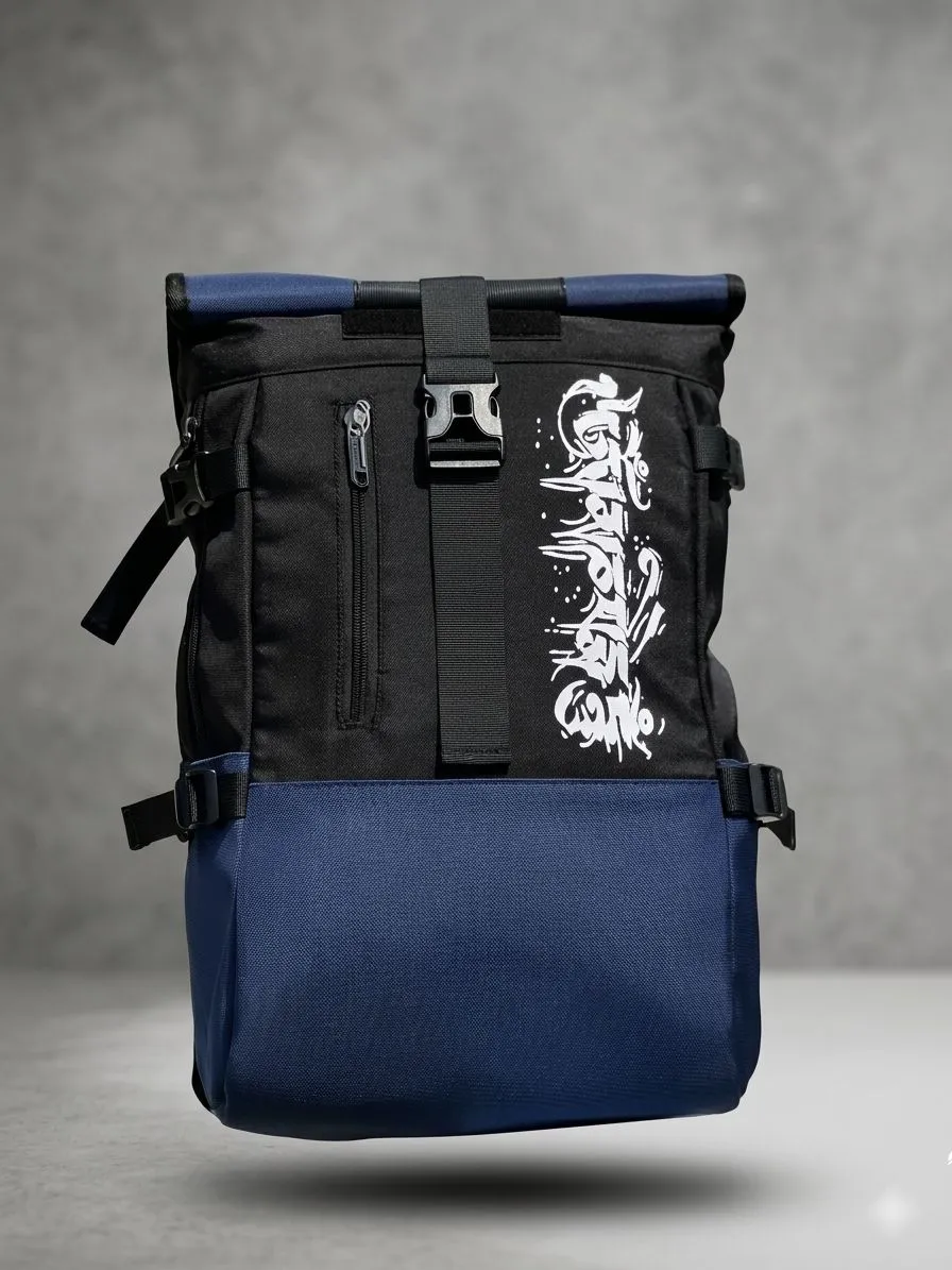 Roll Top Water Resistant Backpack | Stylish Travel & College Bag | Laptop Compatible | Multi-Pocket Design