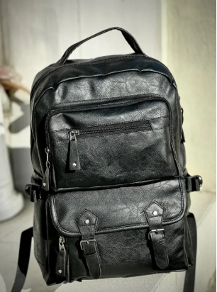Genuine PU Leather Backpack for Men | Student Backpack | Travel Bags for Men |