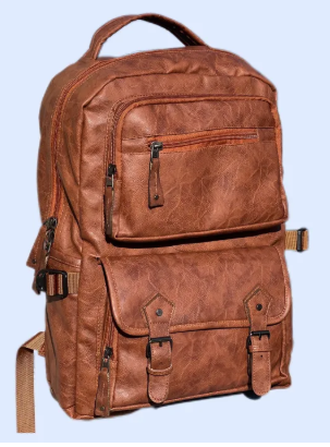 Genuine PU Leather Backpack for Men | Student Backpack | Travel Bags for Men |