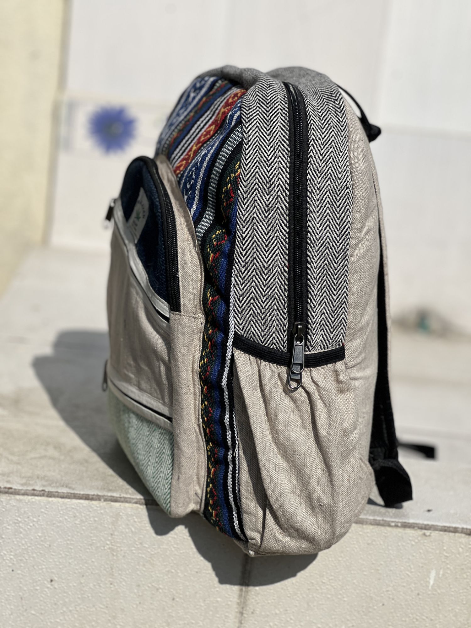 Hemp Multipurpose Comfortable Unisex Backpack For Casual Travelling and College