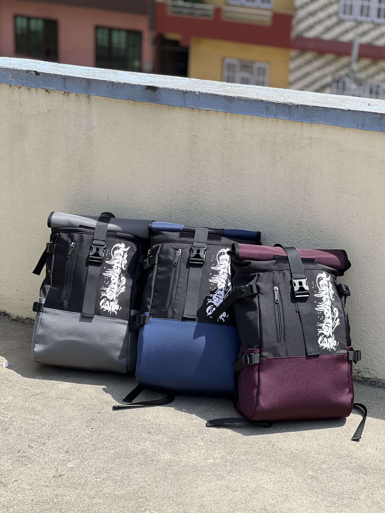Roll Top Water Resistant Backpack | Stylish Travel & College Bag | Laptop Compatible | Multi-Pocket Design